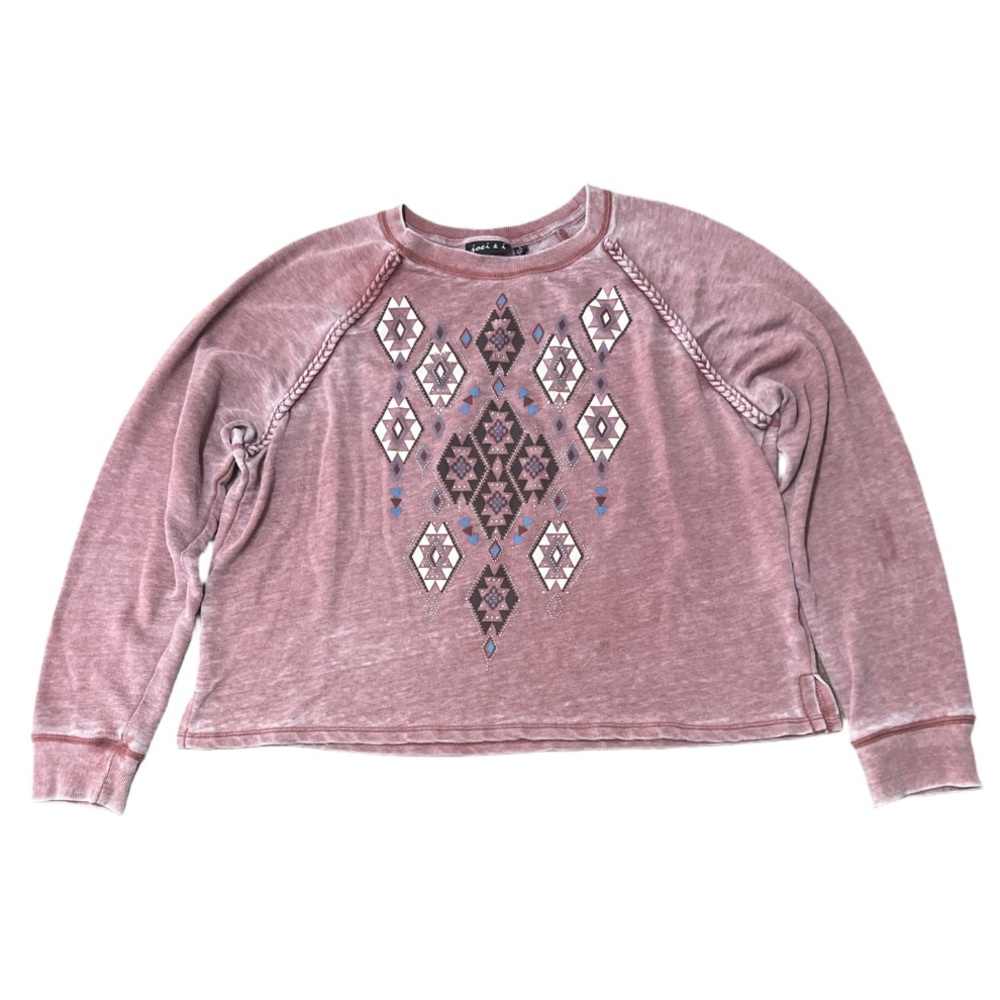 Joei & I Women’s Pink Sweater With Cute design 
Size: Large
